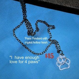 Paws Pendant Necklace  Cross-posted  Copied Listing
